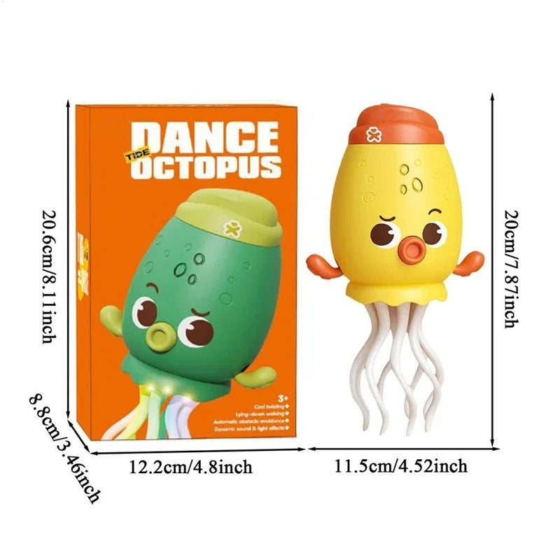 Funny Singing Dancing Toy Octopus Shape Light-up Animal Figure Interactive With Obstacle Avoidance For Floor Play Desktop Decor