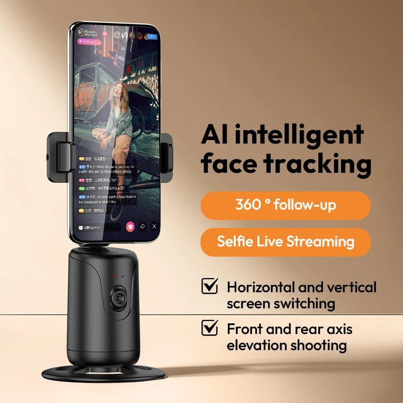 Smart Auto Tracking Phone Gimbal YT20 Foldable 360° Rotation Selfie Mount with Face/Object Tracking for Vlog/Live Stream