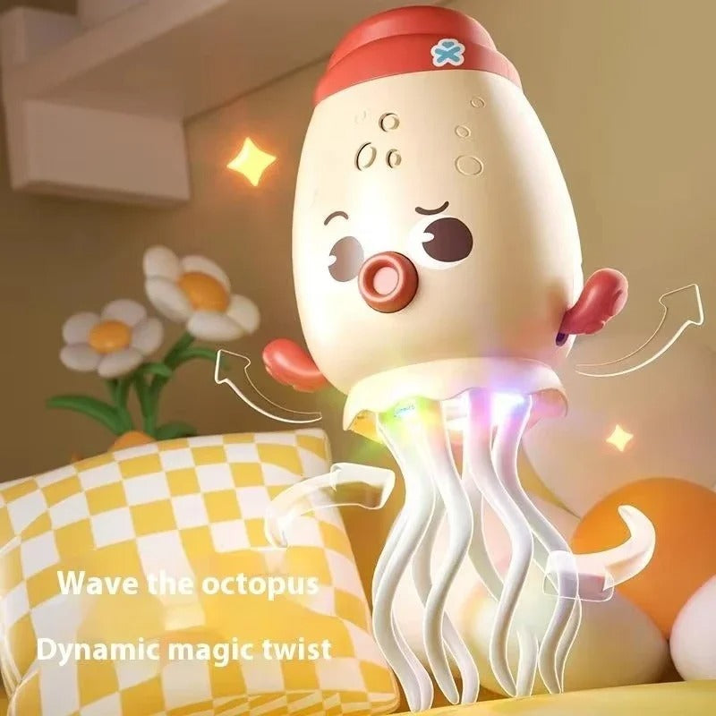 Funny Singing Dancing Toy Octopus Shape Light-up Animal Figure Interactive With Obstacle Avoidance For Floor Play Desktop Decor