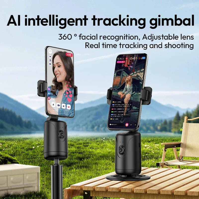 Smart Auto Tracking Phone Gimbal YT20 Foldable 360° Rotation Selfie Mount with Face/Object Tracking for Vlog/Live Stream