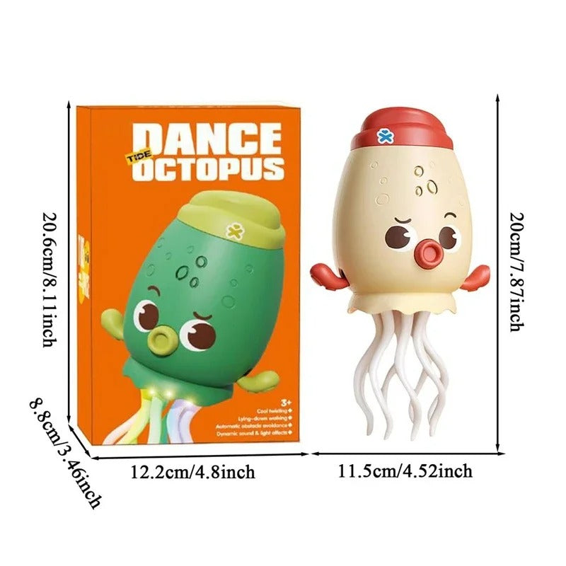 Funny Singing Dancing Toy Octopus Shape Light-up Animal Figure Interactive With Obstacle Avoidance For Floor Play Desktop Decor