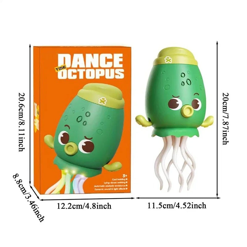 Funny Singing Dancing Toy Octopus Shape Light-up Animal Figure Interactive With Obstacle Avoidance For Floor Play Desktop Decor
